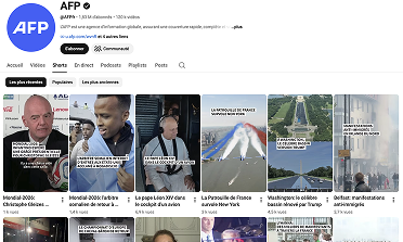 Shorts videos AFP